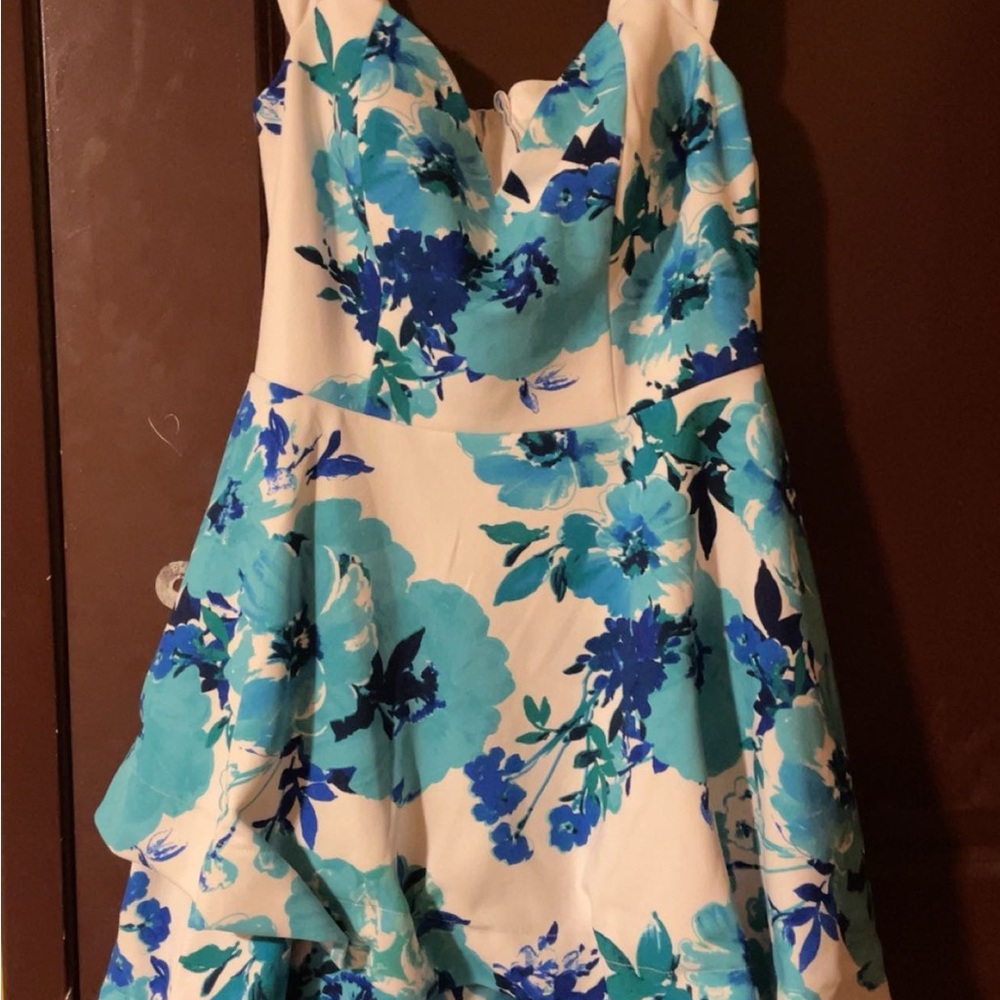 Target Blue Floral Prom Dress